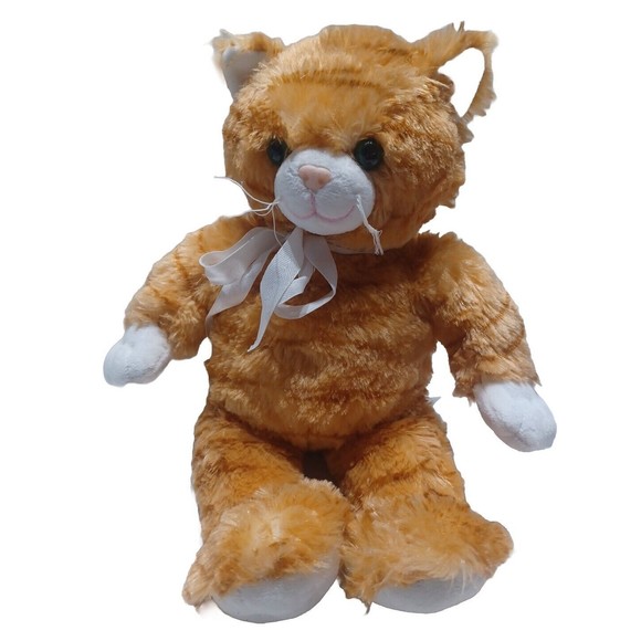 Build A Bear Workshop Tabby Cat 17" Plush Orange Stuffed Animal Toy Kitty Soft - Picture 1 of 8